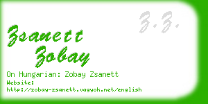 zsanett zobay business card